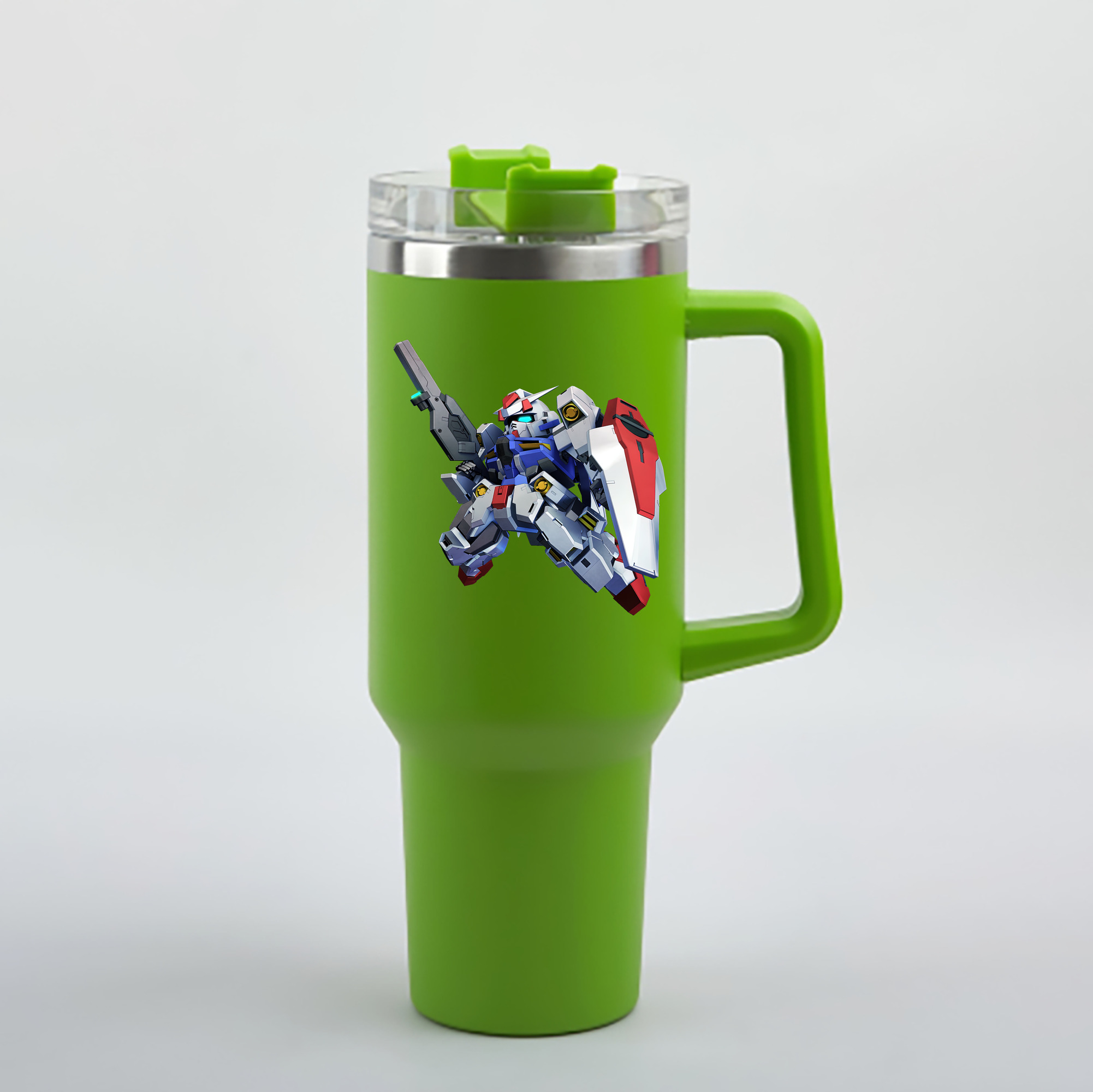 （画像用） 機動戦士ガンダム Mobile Suit Gundam 1200mL車用タンブラー - クリスタルステッカー（プラスチックストロー付き）